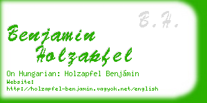 benjamin holzapfel business card